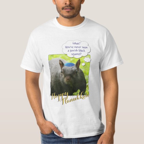 Hilarious Jewish Black Squirrel Wearing Yarmulke T_Shirt