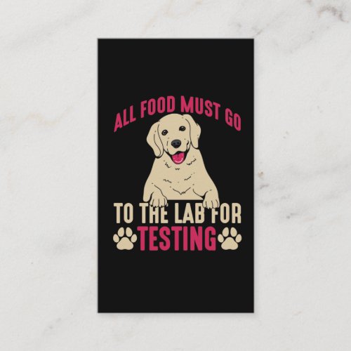 Hilarious Labrador Dog Owner Lab Paw Pet Gift Business Card