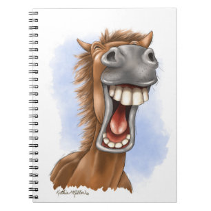 Hilarious Laughing Horse Cartoon Notebook