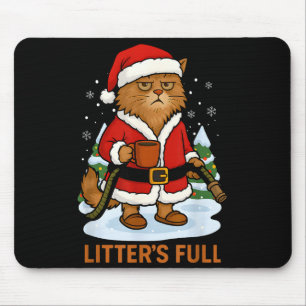 Hilarious Litter’s Full Funny Coffee Cat Lovers Ch Mouse Pad