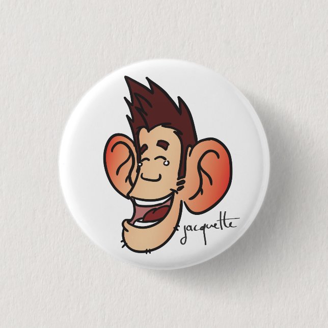 hilarious misadventure jacquette pinback button (Front)