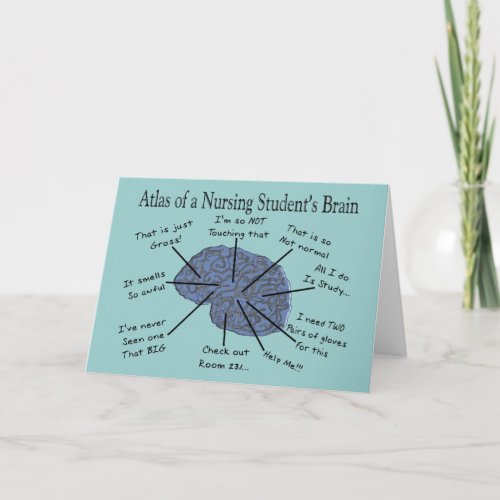Hilarious Nursing Student Brain Gifts Card