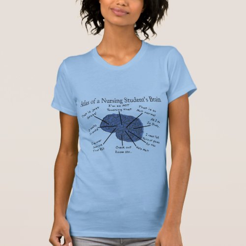Hilarious Nursing Student Brain Gifts T_Shirt