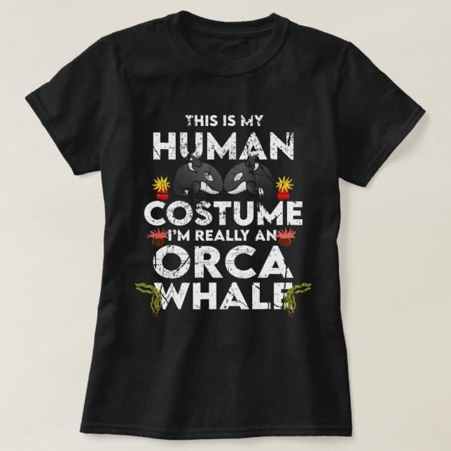 Hilarious Orca Halloween Costume T-Shirt (Design Front)