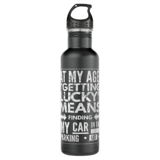 Hilarious Over Sixty 60th Birthday Gag Sayings Gif Stainless Steel Water Bottle