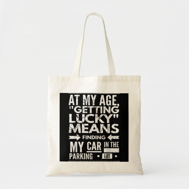 Hilarious Over Sixty 60th Birthday Gag Sayings Gif Tote Bag (Front)