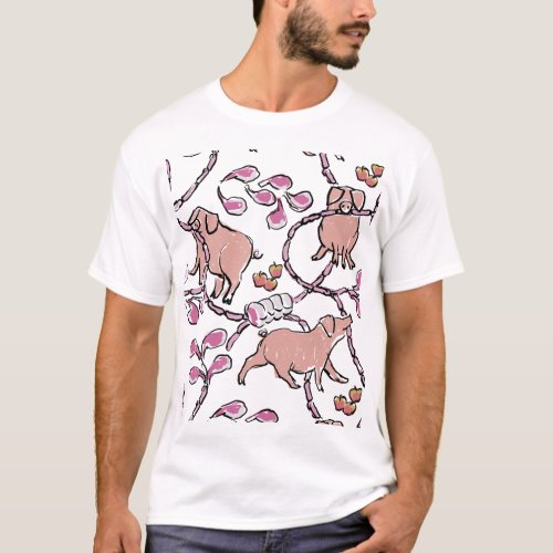 Hilarious pattern Chinese Pig Year Choose Color MT T_Shirt