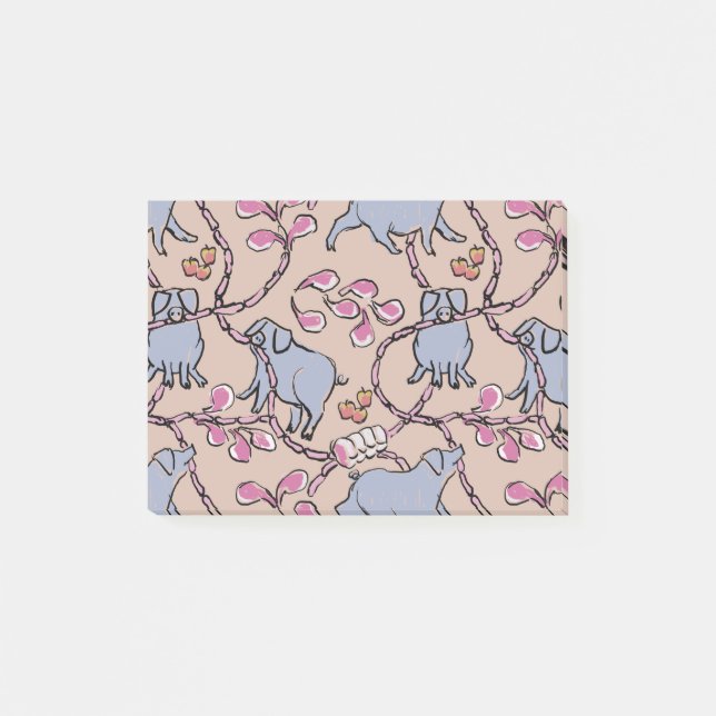 Hilarious pattern Chinese Vietnamese Pig Year P-it Post-it Notes (Front)