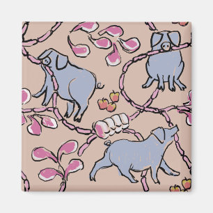 Hilarious pattern Chinese Vietnamese Pig Year S Magnet