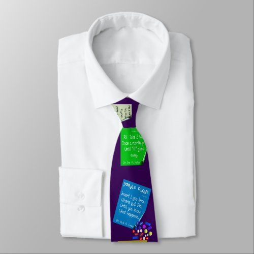 Hilarious Pharmacist Prescriptions Purple Tie