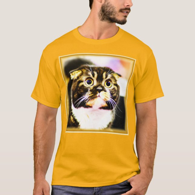 Hilarious Photo of a Funny Cat. Buy Now T-Shirt (Front)