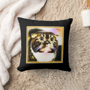 Hilarious Photo of a Funny Cat. Buy Now Throw Pillow