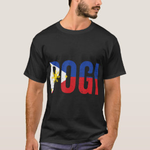 Hilarious Pogi Statement in Philippine Flag Design T-Shirt
