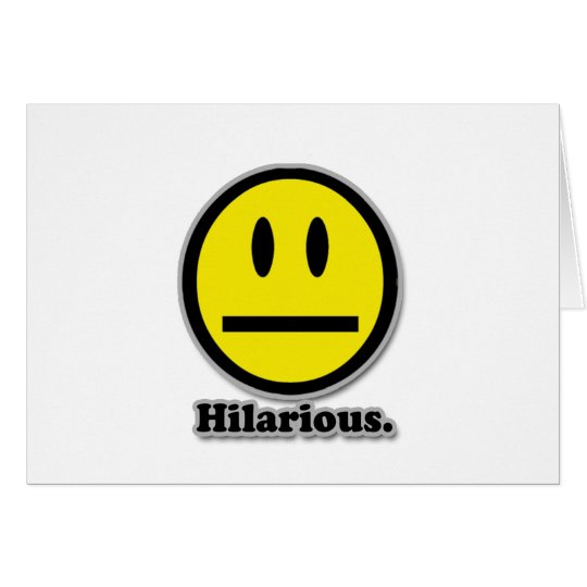 Hilarious Poker Face Smiley Card