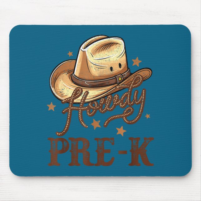 Hilarious Pre K Country Howdy K Pre Western Rodeo  Mouse Pad (Front)