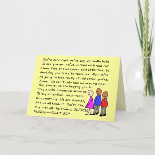 Hilarious Retirement CardFrom The Gang Card