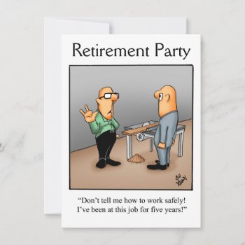 Hilarious Retirement Party Invitations by Spectickles at Zazzle