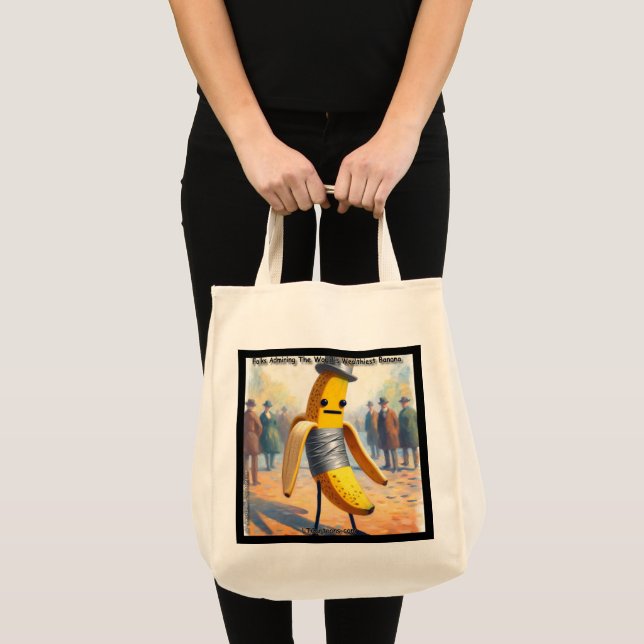Hilarious Rick London "Duct-Taped Banana" Comic  Tote Bag (Front (Product))