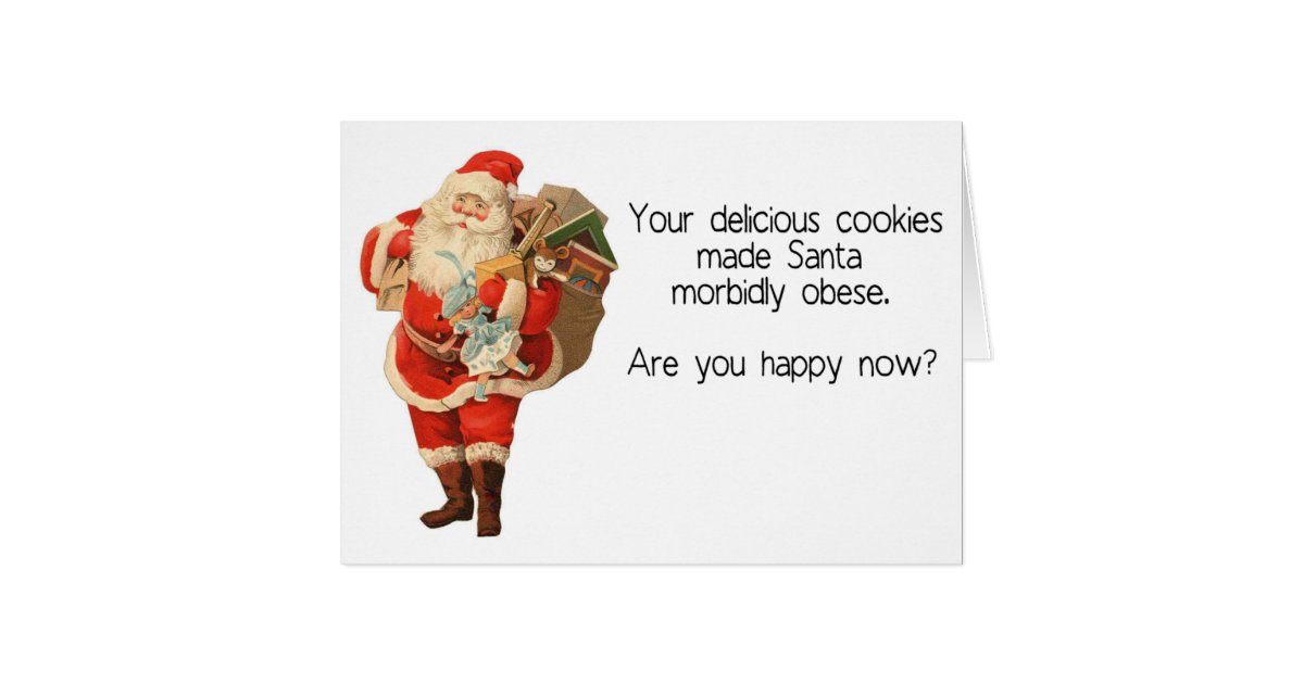 Hilarious Santa Christmas Card | Zazzle