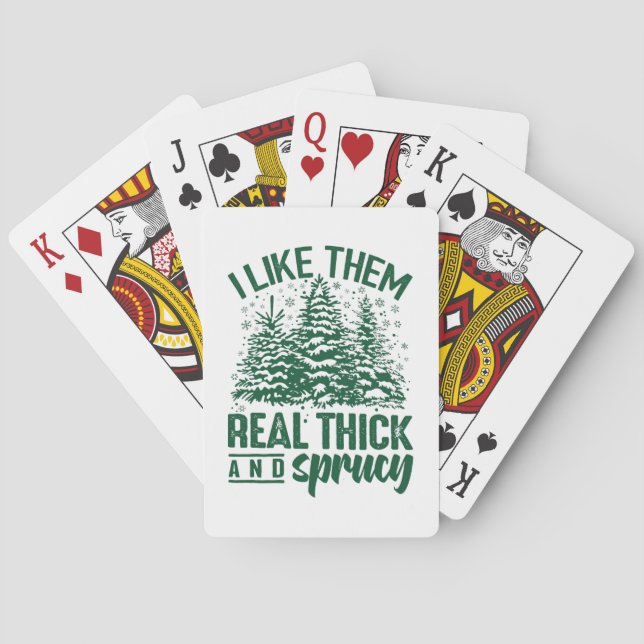 Hilarious Santa Package Weird Christmas Design Swe Poker Cards (Back)