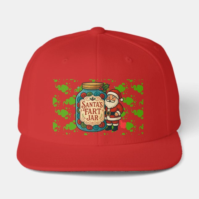 Hilarious Santa's Christmas Fart Jar  Visor (Front)