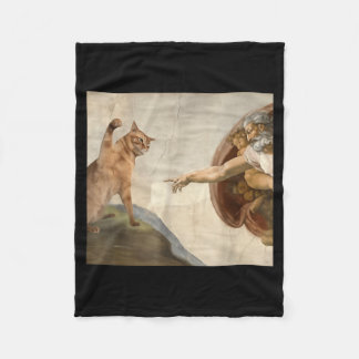Hilarious Sarcastic Brainrot Funny Meme Cat Fleece Blanket