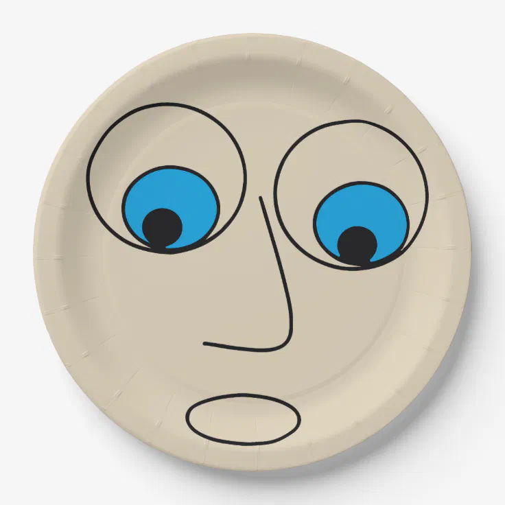 Hilarious Scared Man Cartoon Face Design Paper Plates | Zazzle Hilarious Scared Man Cartoon Face Design Paper Plates | Zazzle