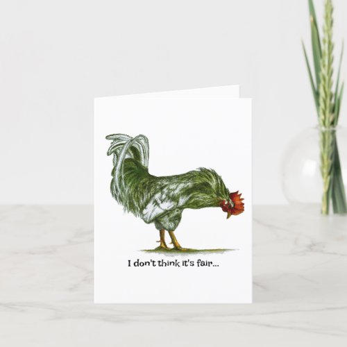 Hilarious Screaming Roosters Card