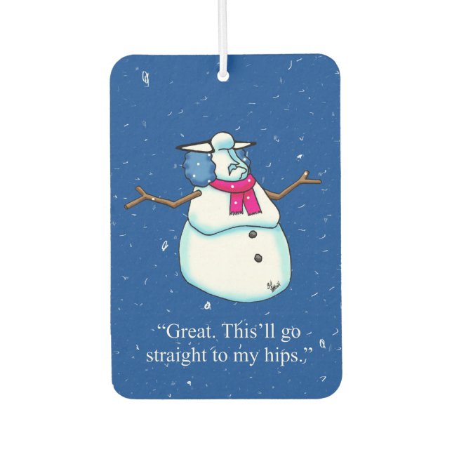 Hilarious Seasonal Humor Air Freshener  (Front)