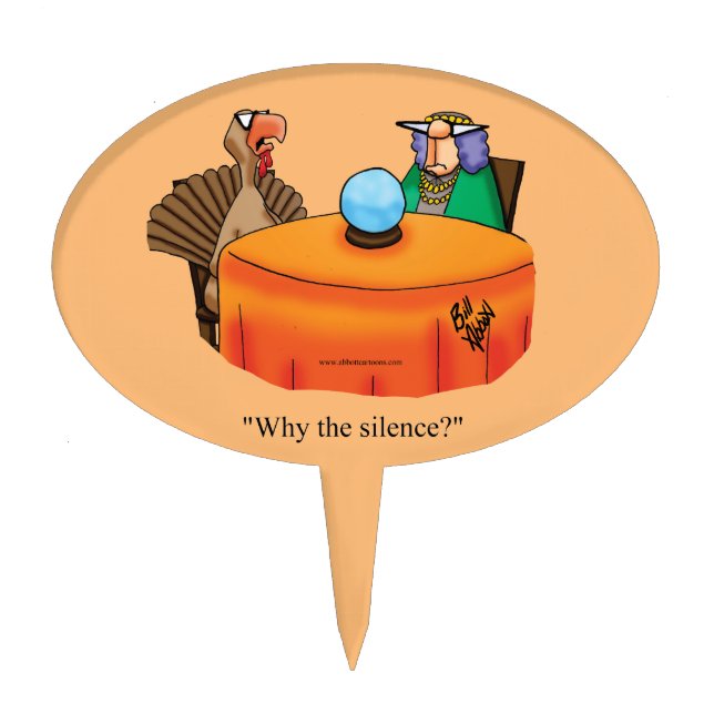 Hilarious Thanksgiving Cake Topper (Front)