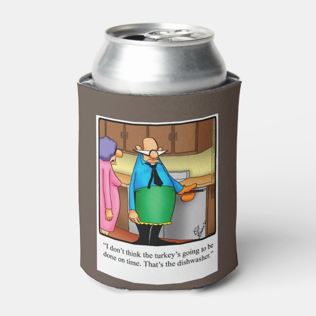 Hilarious Thanksgiving Humor Can Cooler Gift (Can Front)