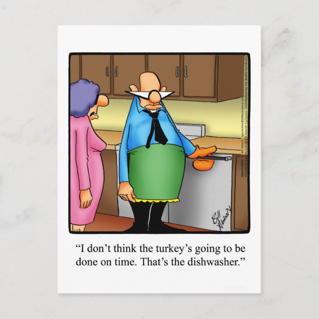Hilarious Thanksgiving Humor  Postcard (Front)