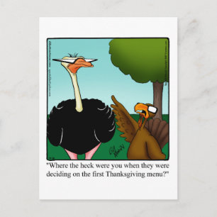 Hilarious Thanksgiving Humor Postcard
