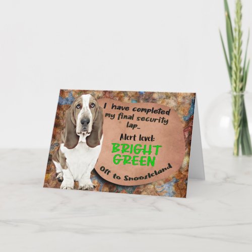 Hilarious thought from your Basset Hound Birthday  Card