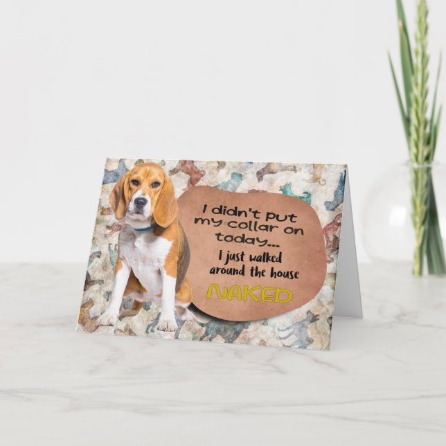 Hilarious thought from your Beagle Birthday  Card (Front)
