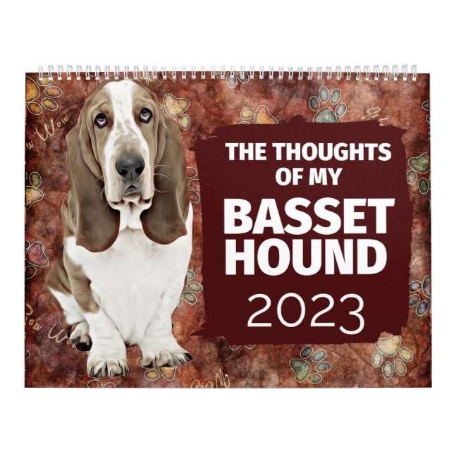 Hilarious Thoughts of My Basset Hound Calendar (Cover)