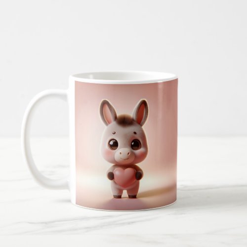 Hilarious Valentine Donkey 3D Look Front  Back Coffee Mug