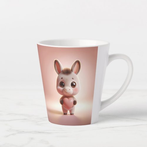 Hilarious Valentine Donkey 3D Look Front  Back Latte Mug