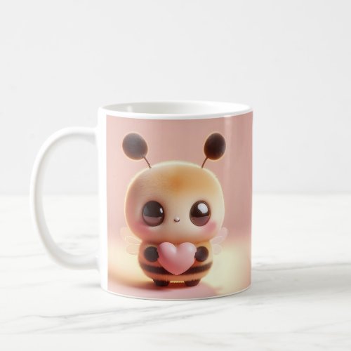 Hilarious Valentine Honeybee 3D Look Front  Back Coffee Mug