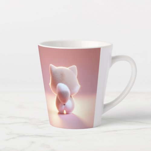 Hilarious Valentine Kitty Cat 3D Look Front  Back Latte Mug