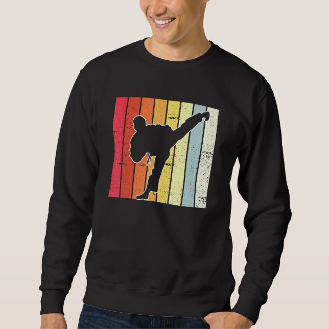 Hilarious Vintage Nostalgic Kick Boxing White Belt Sweatshirt (Front)