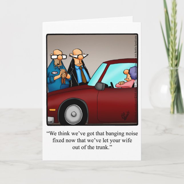 Hilarious Wedding Anniversary Greeting Card (Front)