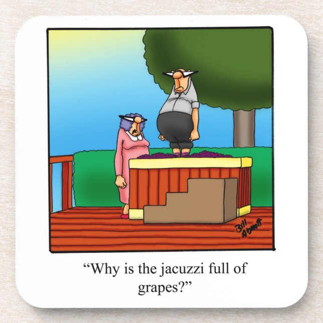 Hilarious Wine Humor Coaster Gift (Front)