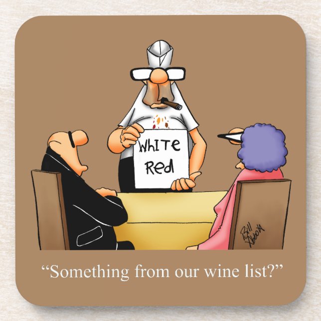 Hilarious Wine Humor Coaster Gift (Front)