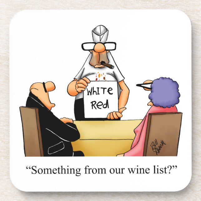 Hilarious Wine Humor Coaster Gift (Front)