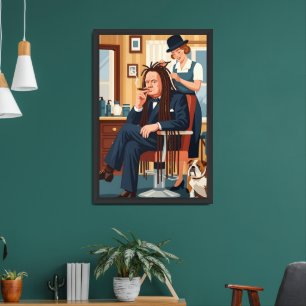 Hilarious Winston Churchill WPA art style poster