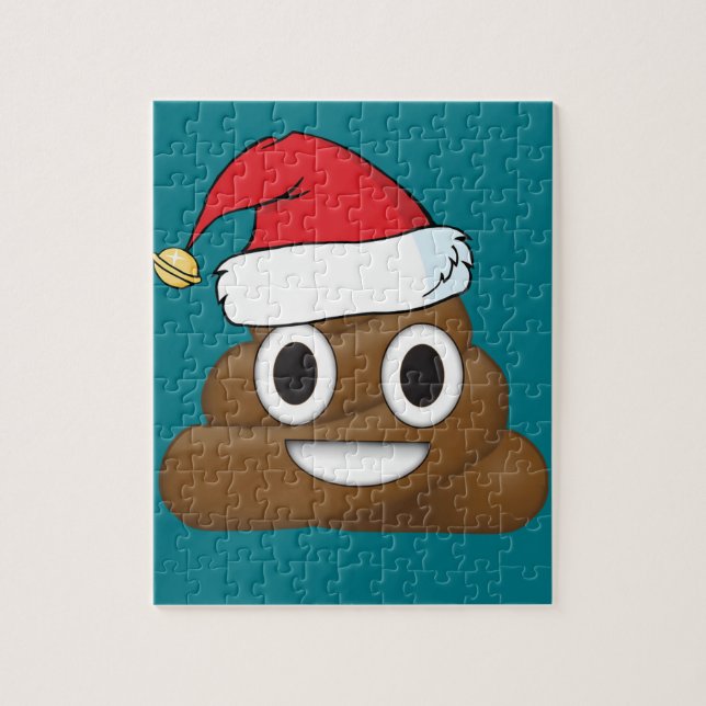 Hilarious Xmas Poop Emoji Jigsaw Puzzle (Vertical)