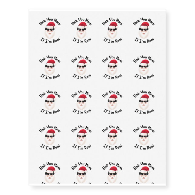 Hilarious Xmas Ugly Christmas Funny Temporary Tattoos (Front)
