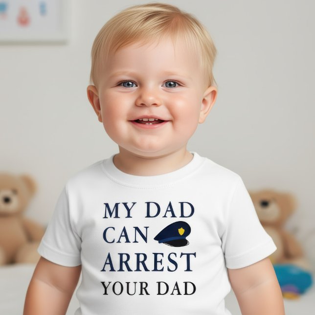 Hilariously Funny Police Officer Baby Joke Baby T-Shirt (Creator Uploaded)