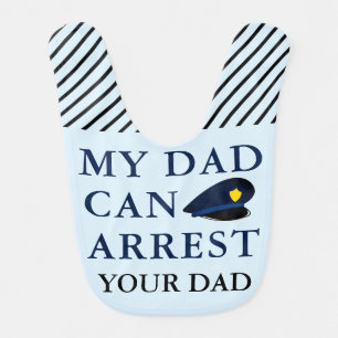 Hilariously Funny Police Officer Baby Joke Bib